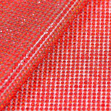 Стразове термополотно, Колір Lt.Siam (ss6), (оберіть розмір відрізу)