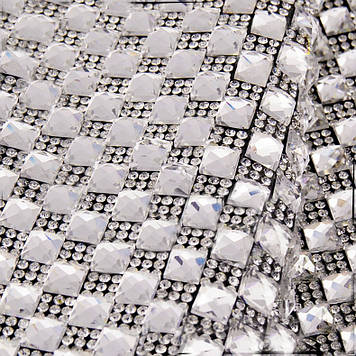 Стразове полотно.Колір Сrystal.Ціна за 1 відрізок 0,8*24 см