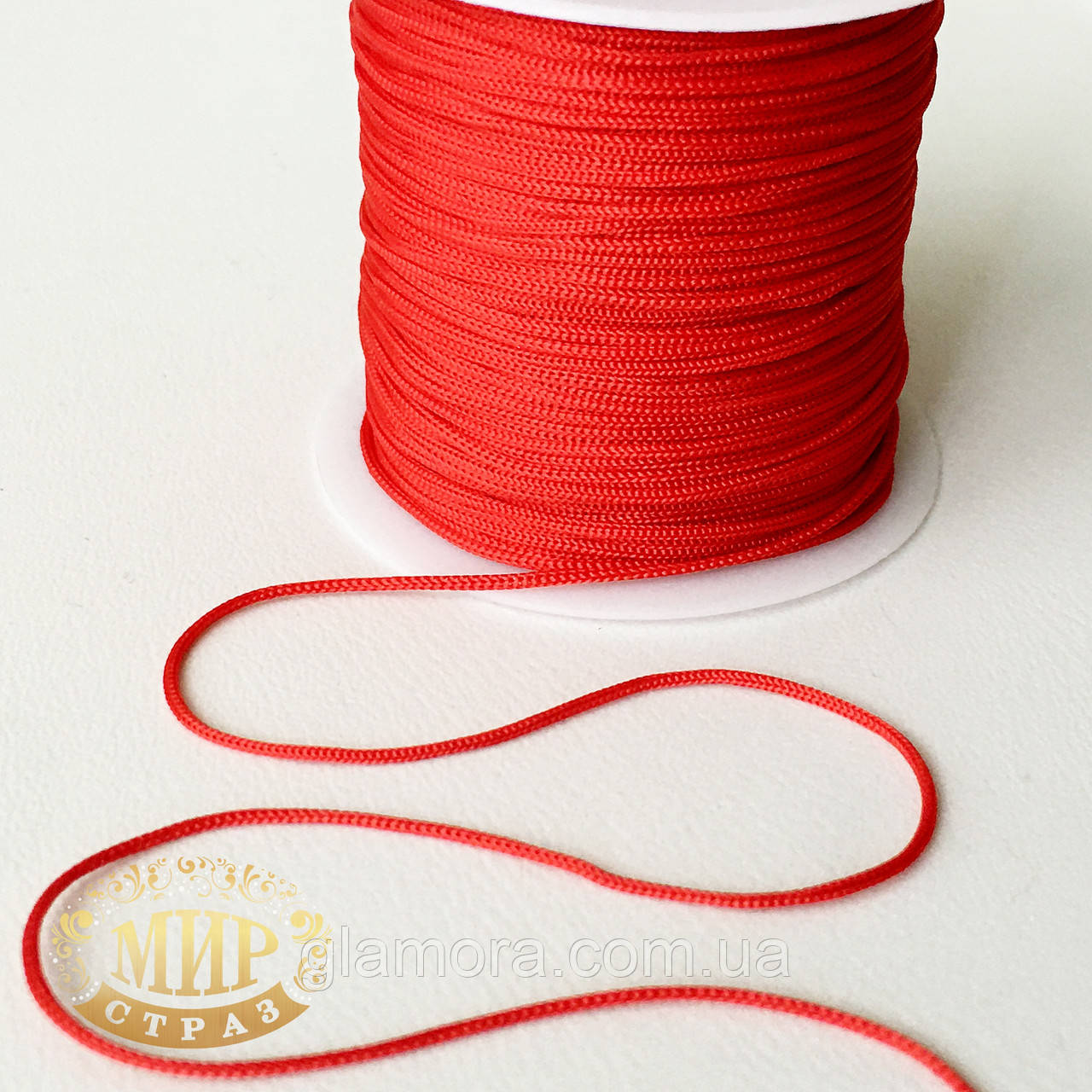 Шнур поліестеровий червоний (1 мм), фото 1