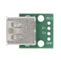 Модуль USB 2.0 Female PCB гніздо на платі, фото 4