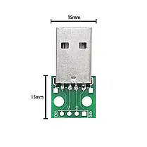 Модуль USB 2.0 Type A Male в DIP-4 роз'єм на платі pcb, фото 4