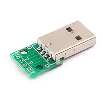 Модуль USB 2.0 Type A Male в DIP-4 роз'єм на платі pcb, фото 5