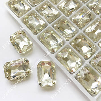 Пришивний прямокутник у цапах,13х18мм Crystal