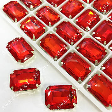 Пришивні прямокутники в цапах, колір Lt.Siam 13х18 мм*1шт