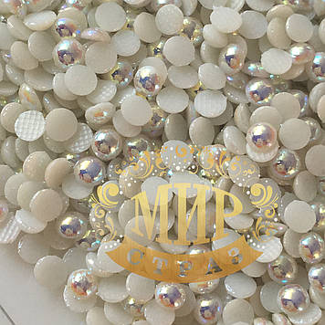 Керамічні напівперлини Ivory AB 3 мм Паковання 50 шт