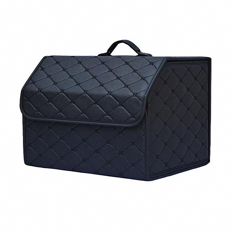 Органайзер у багажник/машину середній 41х31х30 см з екошкіри Trunk Box чорний (GS-105911)