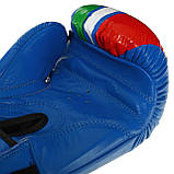 Шкіряні боксерські рукавички на липучці GREEN HILL BO-3915 (розміри 10-14 унцій), фото 5