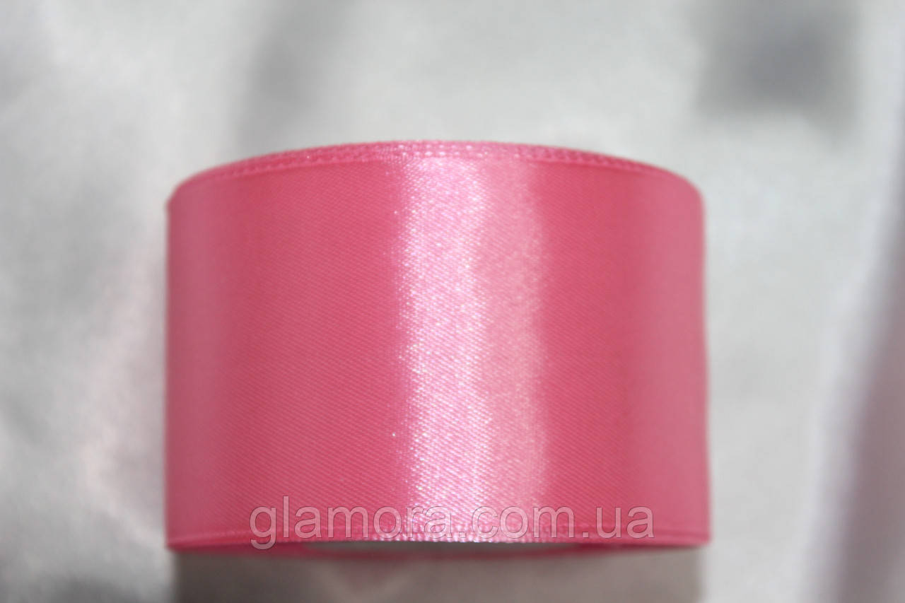 Стрічка атласна 5 см*1 м. Світло-рожевий., фото 1