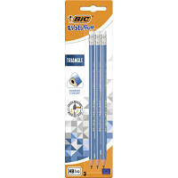 Олівець графітний Bic Evolution Triangle HB з гумкою 3 шт (bc964848)