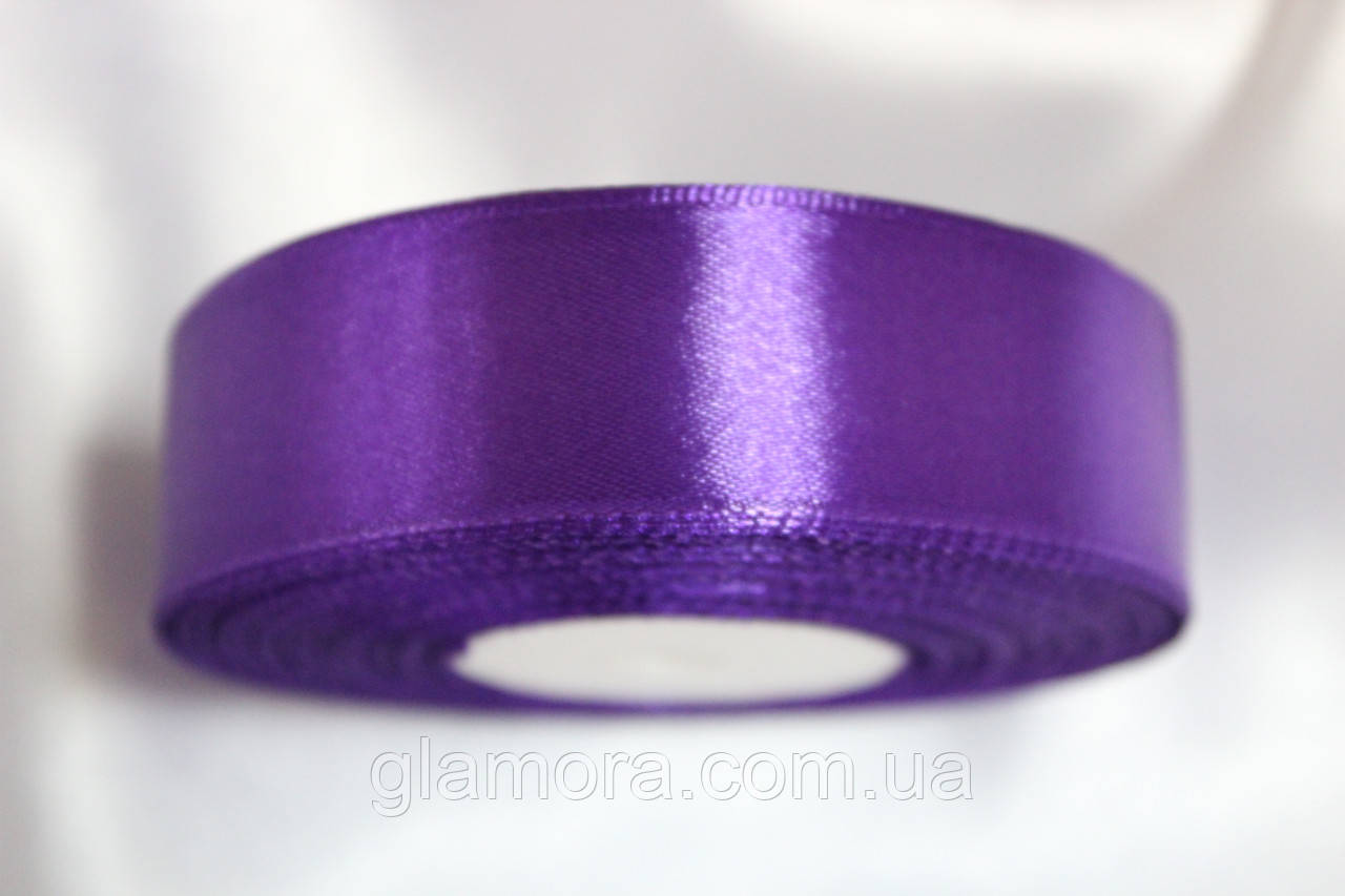Стрічка атласна 2,5 см. Світло-фіолетовий.Ціна за 1 м, фото 1