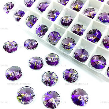 Пришивні камені 12 mm (синтетич.скло).Кол. Lt Amethyst AB.*1шт