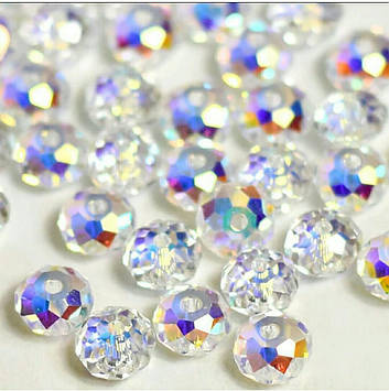 Ронделі Swarovski Crystal AB 2х4мм 1шт