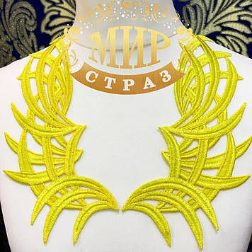 Мереживний фрагмент 23х10 см, Колір Summergold, 1 пара