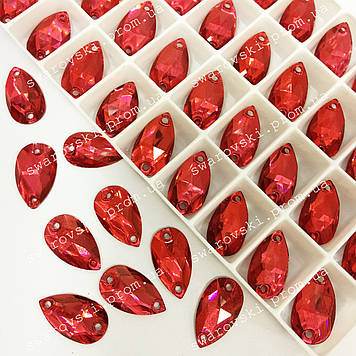 Пришивні краплі 11x18 (синтетич.скло).  Колір Indian Siam *1шт