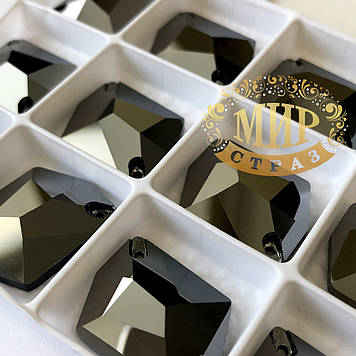 Пришивні стрази Lux, форма Космік, (21x26мм) колір Hematite, 1 шт.