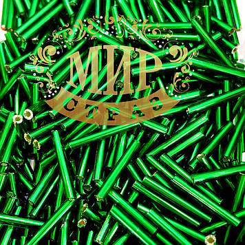 Склярус, колір Emerald, довжина 12 мм, ціна за 10 г