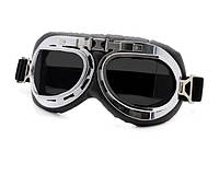 Ретро окуляри KSmoto GL-4 Chrome (темні лінзи)