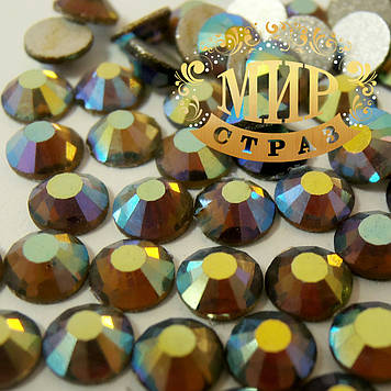 Стрази ДМС Преміум, Sm.Topaz AB, ss16 (4 мм), 100 шт.