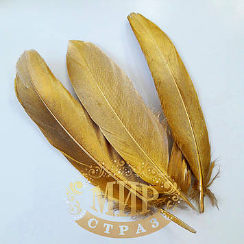 Перо гусака, довжина 17-20 см, колір Gold