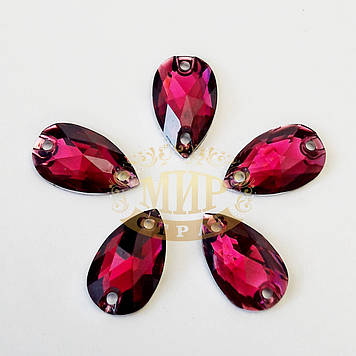 Пришивні краплі (синтет. скло) Fuchsia 7х12мм*1шт