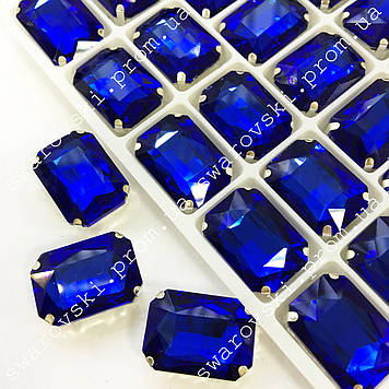 Пришивний прямокутник у цапах. 13х18мм. Колір Cobalt