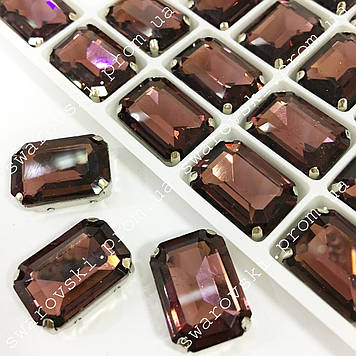 Пришивний прямокутник у цапах. 18х27мм. Колір Red Wine