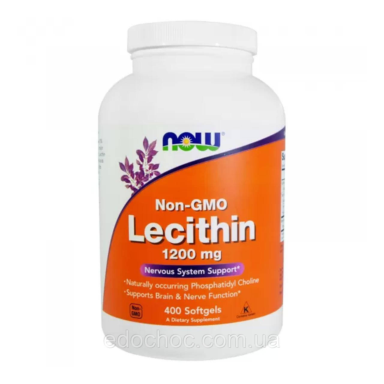 Лецитин соєвий (Lecithin) 1200 мг 400 капсул NOW-02214