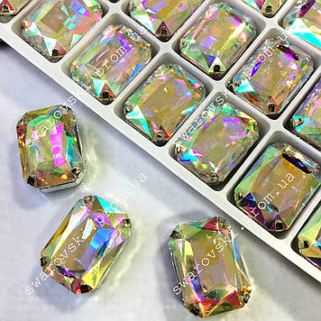 Пришивні стрази в цапах.13х18мм. Колір Crystal AB