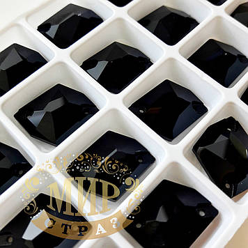 Пришивні стрази Lux, форма Космік, колір Jet (14x17 мм), 1 шт.