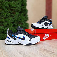 Кроссовки мужские демисезон Nike AIR Monarch белые с черным и синим