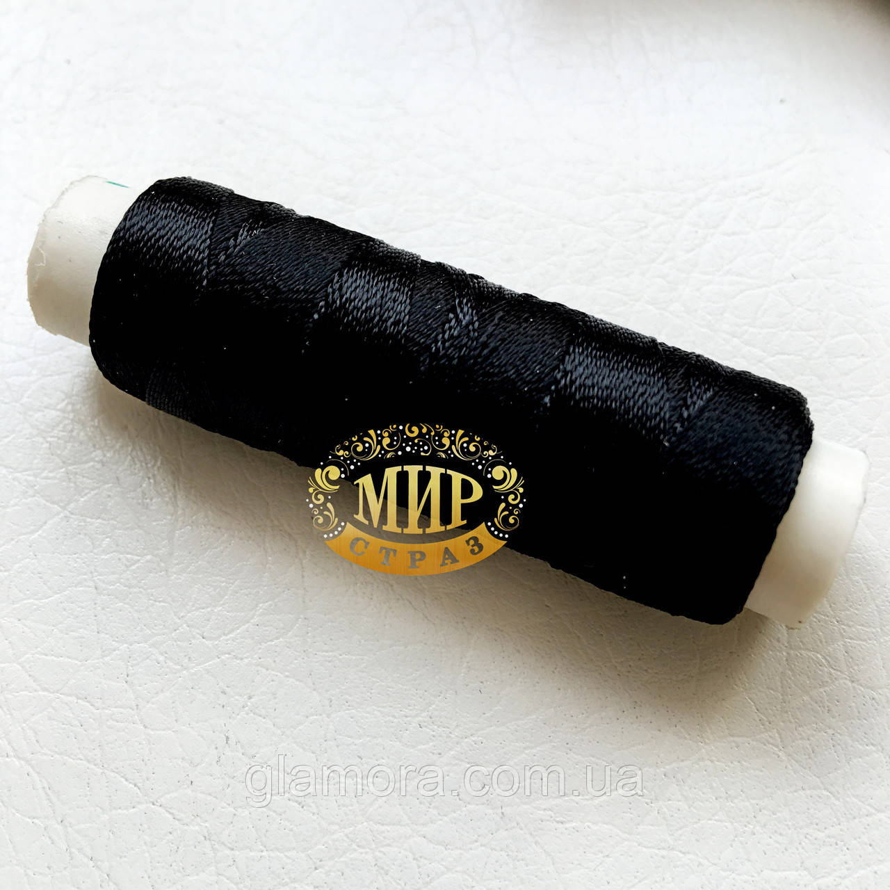 Нитка для склярусу/бісера/страг чорна, фото 1