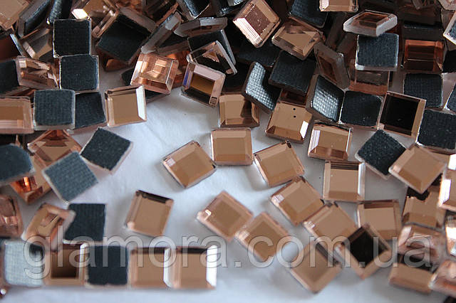 Квадратики термо 6x6 мм.Lt.Peach.Цина за 50 шт., фото 1