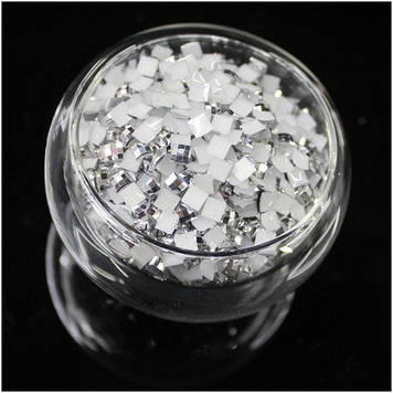 Стрази (3х3мм) Колір — Silver.Цина за 50 шт.