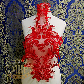 Мереживна основа, колір Red, розмір 56х30 см, 1 шт.