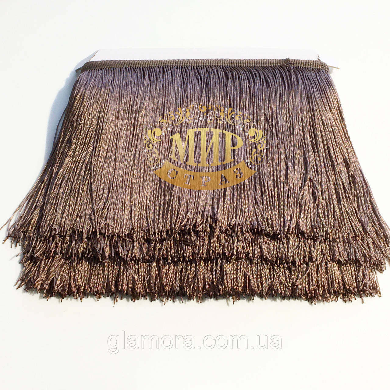 Бахрома танцювальна, колір Smoky grey, 15 см*1м, фото 1