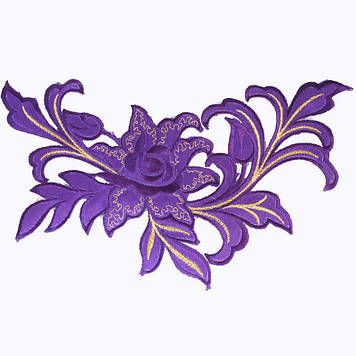 Термоклейові лейси (Фіолетовий).Розмір 24х13см.Ціна за 1 шт.