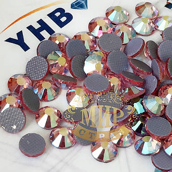 Стрази YHB Lux, колір Lt Rose AB, HF, ss16 (3,8-4мм)