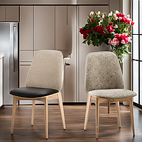 Стілець кухонний Пломбір м`який дерев`яний зі спинкою кухонні стільці обідні м`які на кухню з дерева стільчик стільчики для кафе