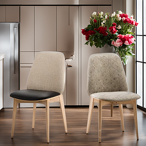 Стілець кухонний Пломбір м`який дерев`яний зі спинкою кухонні стільці обідні м`які на кухню з дерева стільчик стільчики для кафе