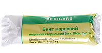 Medicare, бинт, медичний, марлевий, стерильний, 5 м х 10 см, тип 17