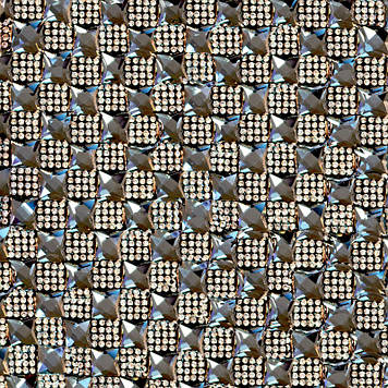 Стразове полотно.Колір Black Diamond. 1 відрізок 1*24 см