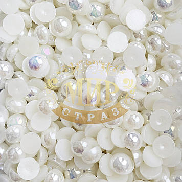 Напівперли  White AB (розмір і кількість на вибір)