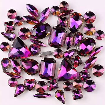 Стрази в оправі золотого кольору Volcano * 50 шт.