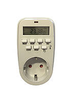 Розетка-таймер електронна тижнева 1M/7D 140 ON/OFF 16А 230V TNSy