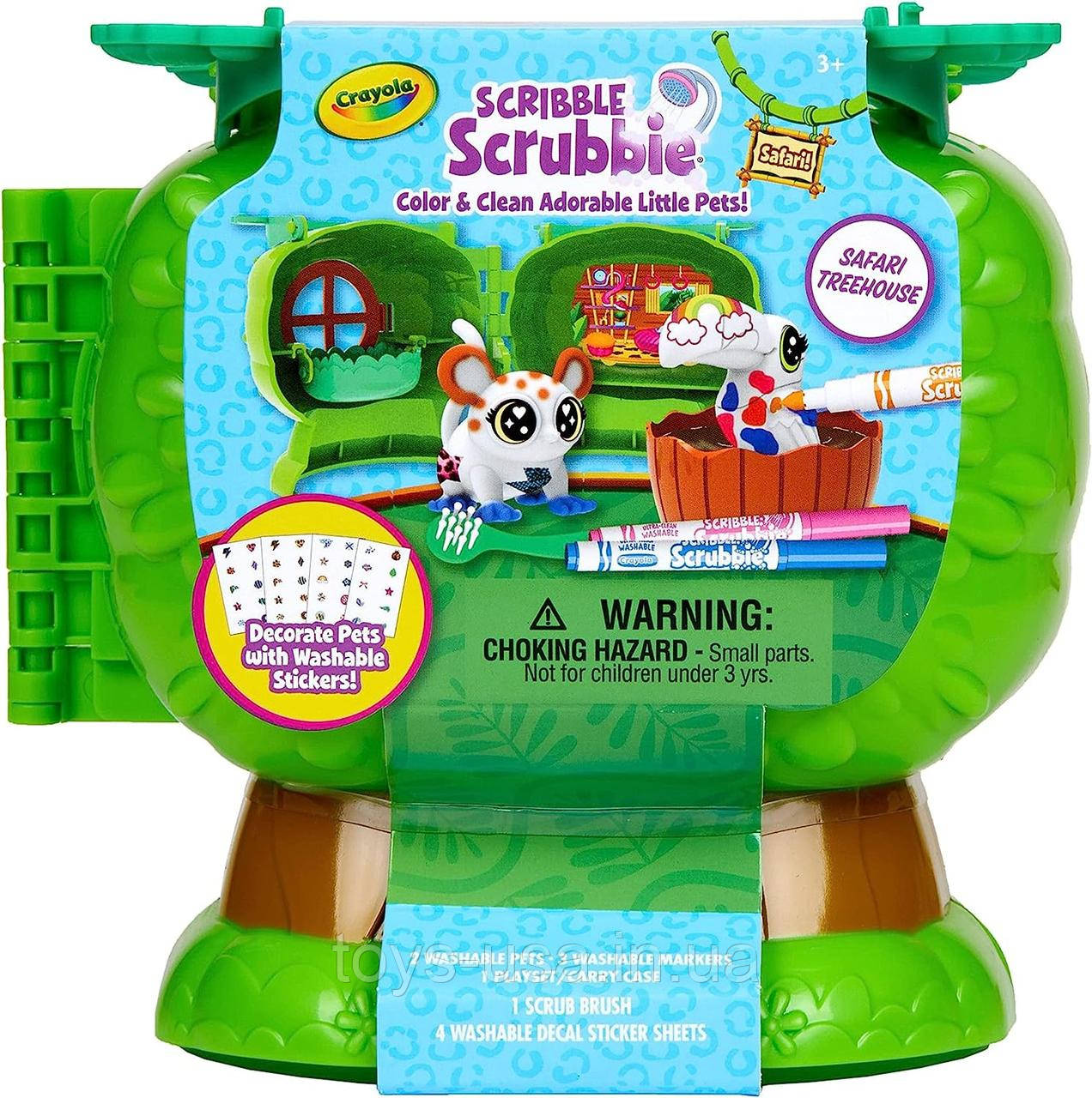 Набір для творчості Крайола Будиночок на дереві Crayola Scribble Scrubbie Pets Safari Treehouse