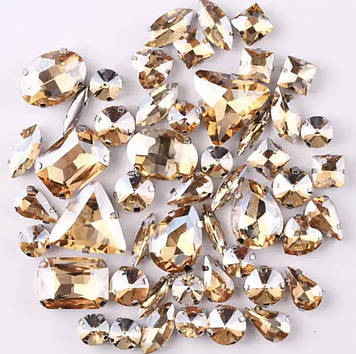 Стрази в срібній оправі Golden Shadow *50 шт.