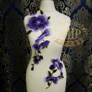 Лейси квіткові, колір Purple, 2 шт.