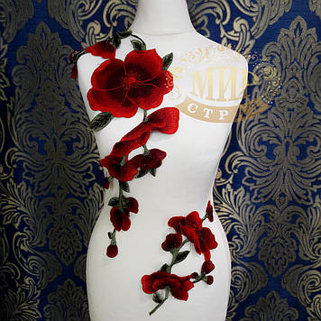 Лейси квіткові, колір Red, 2 шт.