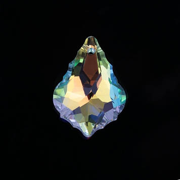 Скляна підвіска 11х16 мм, Crystal AB, 1 шт.