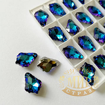 Скляна підвіска 11х16 мм, Bermuda Blue, 1 шт.